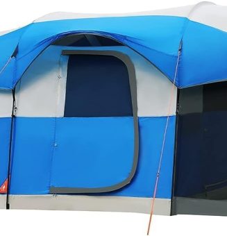 PORTAL 6/8/10 Person Family Camping Tent with Screen Room, Water Resistant Big Tunnel Tent with Rainfly, Large Family Tent for Outdoor Camping, Party